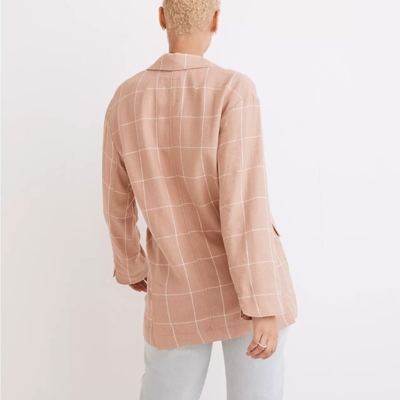 Madewell Breezewoven Larsen Blazer in Windowpane (L) - Picture 3 of 6